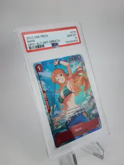 2022 ONE PIECE OP01 EN #OP01-016 NAMI ALTERNATE ART ERRATA RARE PSA 10 - Image 2