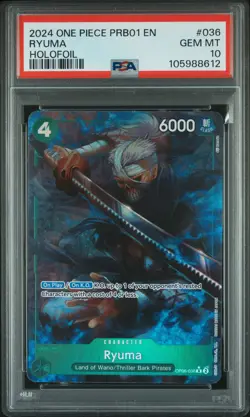 2024 ONE PIECE PRB01-PREMIUM BOOSTER HOLOFOIL #036 RYUMA PSA 10 - Image 1
