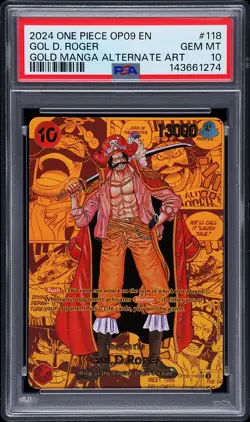 2024 ONE PIECE OP09-EMPERORS IN THE NEW WORLD #118 GOL D. ROGER PSA 10 - Image 1