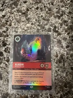 Disney Lorcana TCG Aladdin-Barreling Through Whispers in the Well Foil 216/204 - Image 1