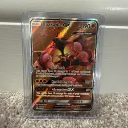 Buzzwole GX Full Art Ultra Rare 104/111 Sm-Crimson Invasion Holo Pokemon Card - Image 1
