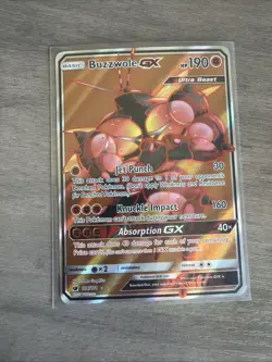 Buzzwole GX 104/111 Crimson Invasion Full Art Ultra Rare Pokemon Card NM - Image 1