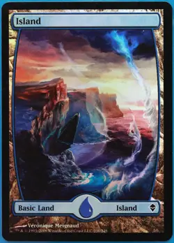 Island (236) FOIL Zendikar PLD Extended / Full Art CARD (483825) ABUGames - Image 1