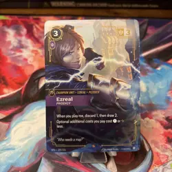 Riftbound League of Legends Ezreal Prodigy Champion Unit Foil Card 149/221 - Image 1