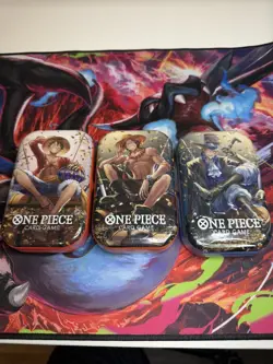 One Piece Card Game Tin Pack Set Vol.2 All Three Tins!! READY TO SHIP - Image 1