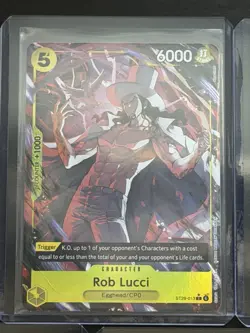 One Piece English Yellow x7 Mixed Rarity Card Lot Lucci Shirahoshi + More - Image 3