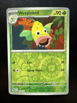 FREE SHIPPING Weepinbell Reverse Holo 070/165 Scarlet & Violet 151 Pokemon Card - Image 1