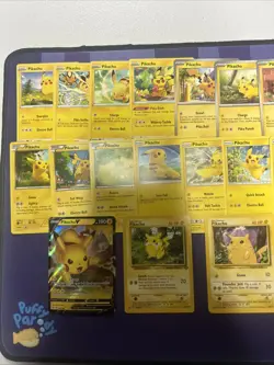 25 Different Pikachu Pokemon TCG Card Lot - Base Set Jungle WOTC Holo + More - Image 2