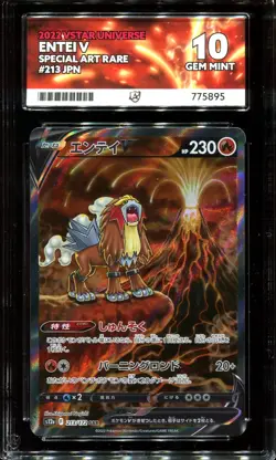 ACE 10 Entei V 213/172 SAR S12a VSTAR Universe Japanese Pokemon Card 2022 - Image 1