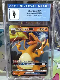 Pokemon Charizard GX Full Art Holo Ultra Rare Card Hidden Fates 9/68 en 2019 - Image 1