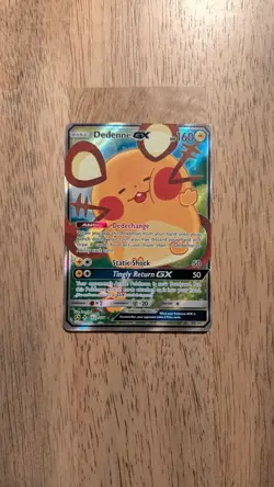 Dedenne GX 195a/214 Unbroken Bonds Sun & Moon ALTERNATE ART Pokemon TCG Card - Image 1