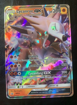 Lycanroc GX SM14 Black Star Promo Holo Foil Pokemon Card TCG Sun & Moon NM - Image 1