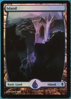 Island (235) FOIL Zendikar PLD Extended / Full Art CARD (123848) ABUGames - Image 1