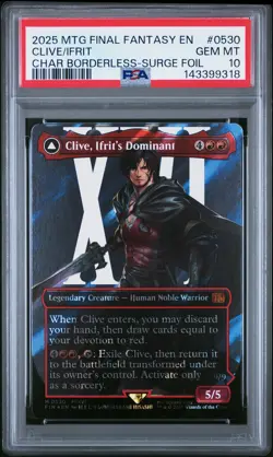 2025 MTG FINAL FANTASY CLIVE, IFRIT'S DOMINANT/IFRIT, WARDEN OF INFERNO PSA 10 - Image 1