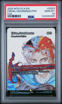 2025 MTG FINAL FANTASY THROUGH THE AGES FOIL #0003 FIRION, SWORDMASTER PSA 10 - Image 1