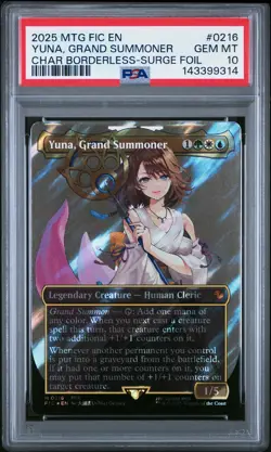 2025 MTG FINAL FANTASY COMMANDER #0216 YUNA, GRAND SUMMONER PSA 10 - Image 1