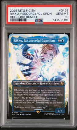 2025 MTG FINAL FANTASY COMMANDER #0468 RIKKU, RESOURCEFUL GUARDIAN PSA 10 - Image 1