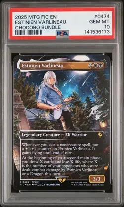 2025 MTG FINAL FANTASY COMMANDER CHOCOBO BUNDLE #0474 ESTINIEN VARLINEAU PSA 10 - Image 1