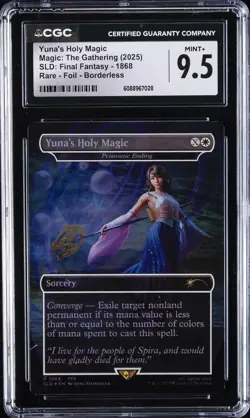 2025 MAGIC: THE GATHERING SLD: FINAL FANTASY #1868 YUNA'S HOLY MAGIC CGC 9.5 - Image 1