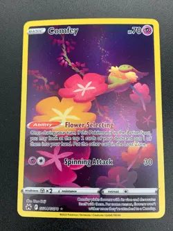 Comfey - GG14/GG70 - Holo Rare Crown Zenith Galarian Gallery Pokemon NM 2023 - Image 1