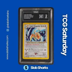 2002 POKEMON NEO DESTINY #14/105 LIGHT DRAGONITE HOLO TAG 2 - Image 1