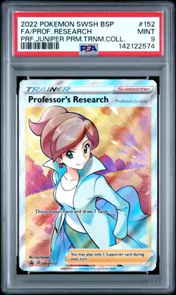 2022 POKEMON SWSH BLACK STAR PROMO #152 FULL ART/PROFESSOR'S RESEARCH PSA 9 - Image 1