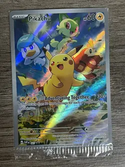 2023 Pikachu 27 SVP Promo Pokemon Paldea Evolved English NM FA Holo - SEALED - Image 1