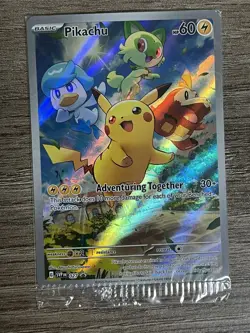 2023 Pikachu 27 SVP Promo Pokemon Paldea Evolved English NM FA Holo - SEALED - Image 3