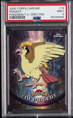 2000 TOPPS CHROME POKEMON T.V. SPECTRA #18 PIDGEOT PSA 9 - Image 1