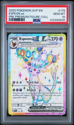 2025 POKEMON SVP EN-SV BLACK STAR PROMO #175 ESPEON EX PSA 10 - Image 1