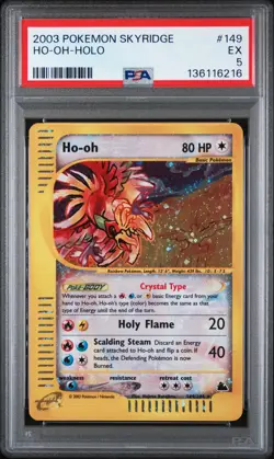 2003 POKEMON SKYRIDGE #149 HO-OH-HOLO PSA 5 - Image 1