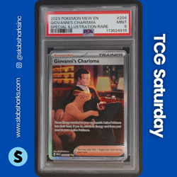 2023 POKEMON SV 151 #204/165 GIOVANNI'S CHARISMA SPECIAL ILLUSTRATION RARE PSA 9 - Image 1