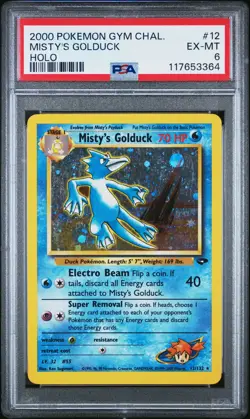 2000 POKEMON GYM CHALLENGE HOLO #12 MISTY'S GOLDUCK PSA 6 - Image 1