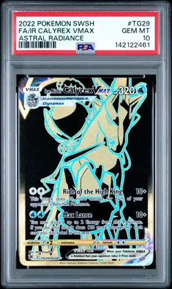 2022 POKEMON SWSH ASTRAL RADIANCE #TG29 FULL ART/ICE RIDER CALYREX VMAX PSA 10 - Image 1