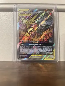 Pokemon Moltres x Zapdos x Articuno GX SM210 Black Star Promo Full Art Holo 2019 - Image 1