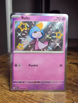 Ralts 153/091 2024 Pokemon SV Paldean Fates PAF EN Shiny Holo Rare - Image 1