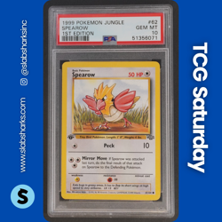 1999 POKEMON JUNGLE 1ST EDITION #62/64 SPEAROW PSA 10 - Image 1