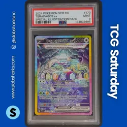 2024 POKEMON STELLAR CROWN #170/142 TERAPAGOS EX SPECIAL ILLUSTRATION RARE PSA 9 - Image 1