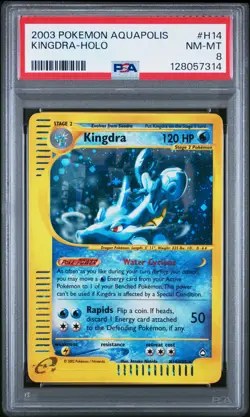 2003 POKEMON AQUAPOLIS #H14 KINGDRA-HOLO PSA 8 - Image 1