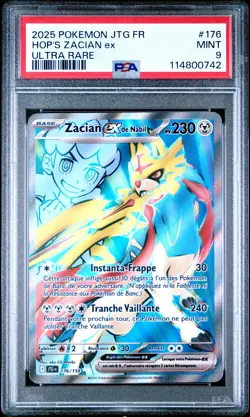 2025 POKEMON FRENCH JTG FR-JOURNEY TOGETHER ULTRA RARE HOP'S ZACIAN EX PSA 9 - Image 1