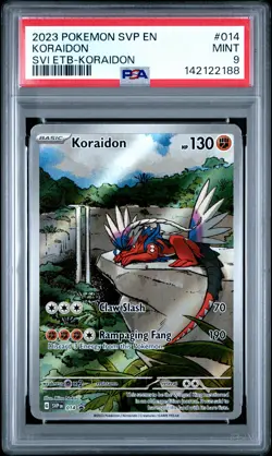 2023 POKEMON SVP EN-SV BLACK STAR PROMO #014 KORAIDON PSA 9 - Image 1