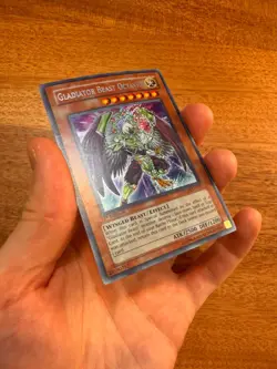 Yugioh Gladiator Beast Octavius GLAS-EN000 1st Edition Secret Rare NM Bleed - Image 3