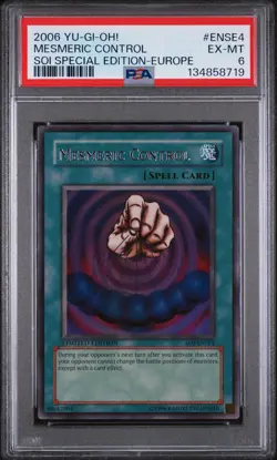 2006 YU-GI-OH! SHADOW OF INFINITY SPECIAL EDITION EUROPE MESMERIC CONTROL PSA 6 - Image 1