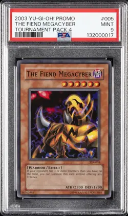 2003 YU-GI-OH! PROMO TP4-TOURNAMENT PACK 4 #005 THE FIEND MEGACYBER PSA 9 - Image 1