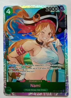 Nami OP14-031 (SR) The Azure Sea’s Seven One Piece TCG English Super Rare - Image 1