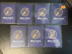 One Piece English Red x7 Mixed Rarity Card Lot Uta Sabo Franky + More - Image 5