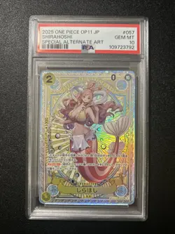 PSA 10 Appraised Shirahoshi EB01-057 SR SP Japanese Gem Mint One Piece - Image 1