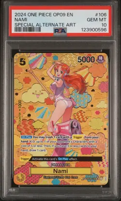 2024 ONE PIECE OP09-EMPERORS IN THE NEW WORLD SPECIAL ALTERNATE ART NAMI PSA 10 - Image 1