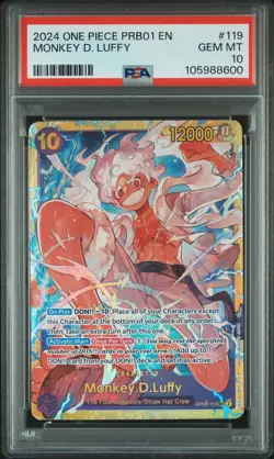 2024 ONE PIECE PRB01-PREMIUM BOOSTER #119 MONKEY D. LUFFY PSA 10 - Image 1