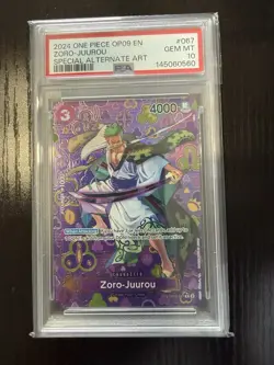 2024 ONE PIECE OP09 EMPERORS IN THE NEW WORLD - ZORO JUUROU SP #067 - PSA 10 - Image 1